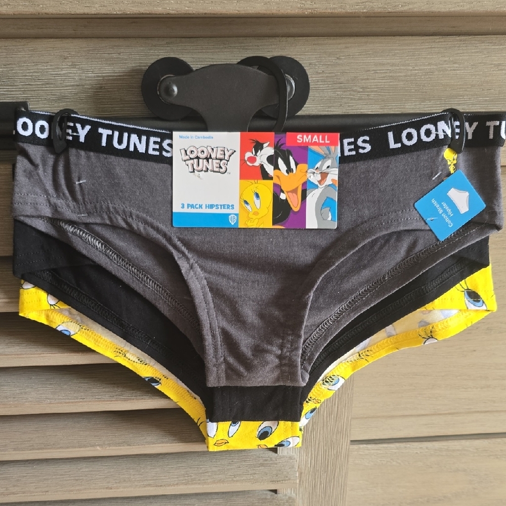 Warner Bros. Looney Tunes Women's Underwear - Charcoal, Black, Yellow 💜